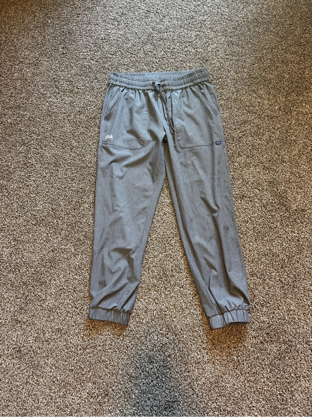 Huk Gray Women's Drawstring Track Joggers